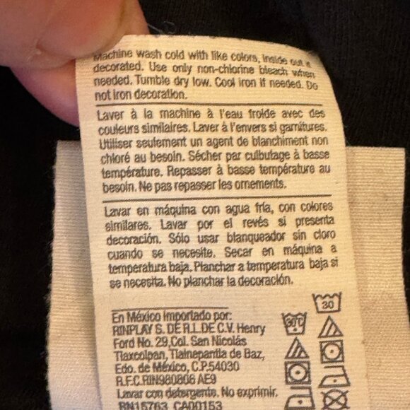 NWOT Champion Classic Fleece Hoodie – Black with Multicolor Graphic Print Size M - Picture 8 of 8